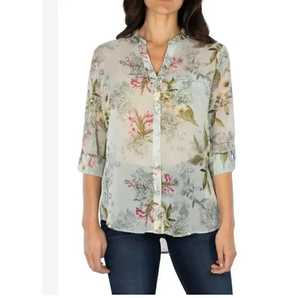 Floral Print Women's Top - Picture 1 of 15